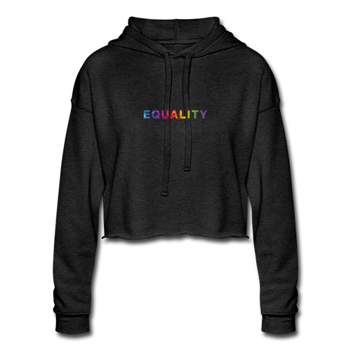 Women's Equality Cropped Hoodie - deep heather