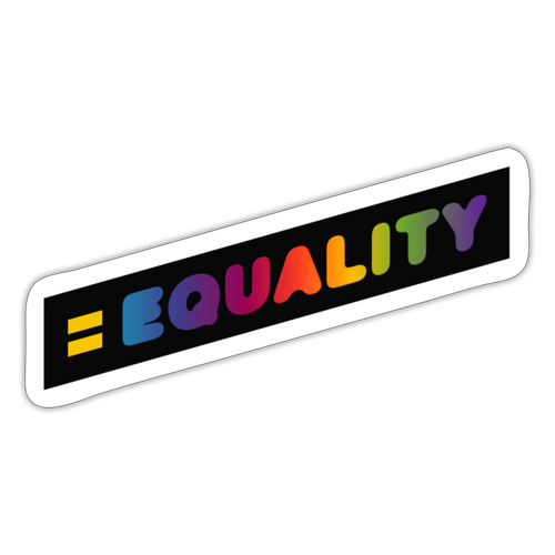 = Equality Slanted Sticker - white matte