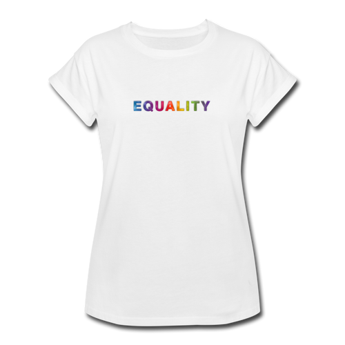 Women's Equality Relaxed Fit T-Shirt (White) - white