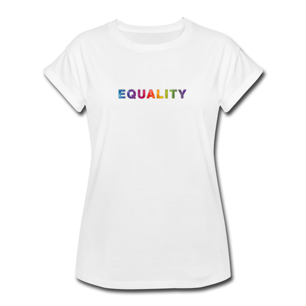 Women's Equality Relaxed Fit T-Shirt (White) - white